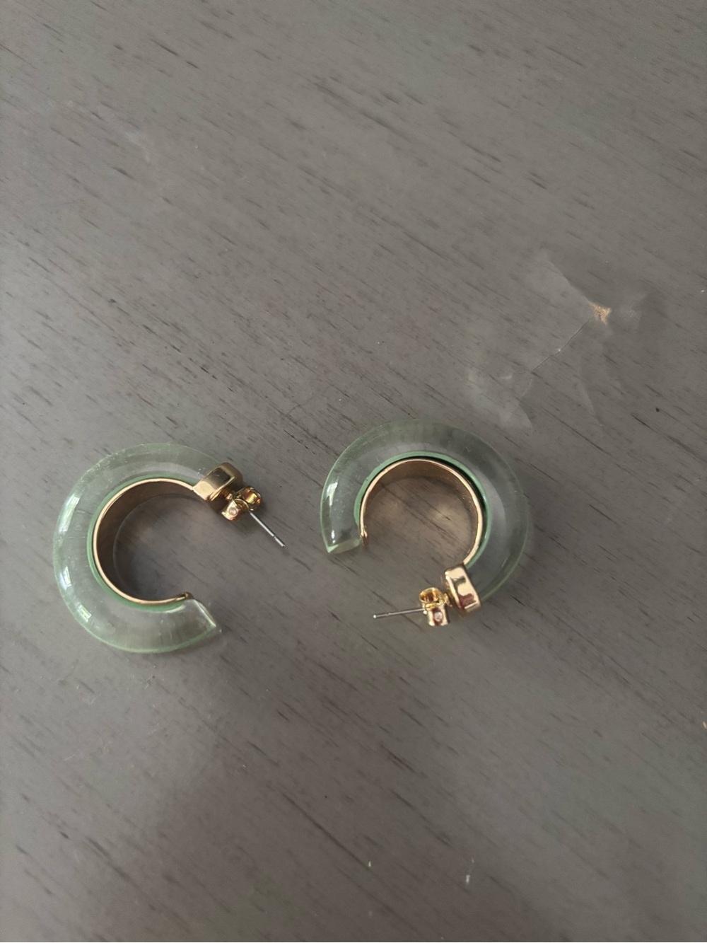 Anthropologie chunky resin hoops - Picture 2 of 3